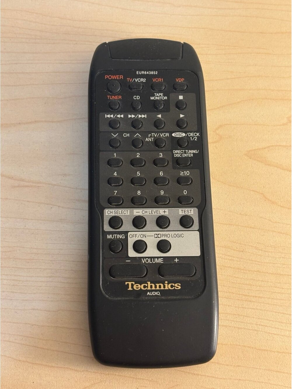 Technics EUR643852 remote control